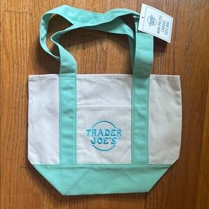 Green Trader Joe's Mini Canvas Tote Bag